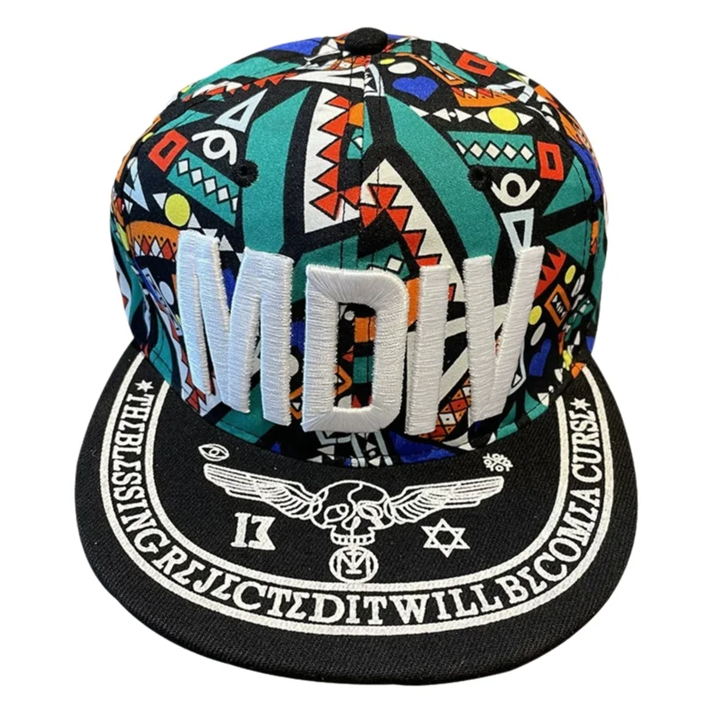 MDIV Trendy Hip Hop Baseball Cap Unisex Flat Brim Sun Protection Dance Hat Couple Street Style Breathable Comfortable Cotton thumbnail 6