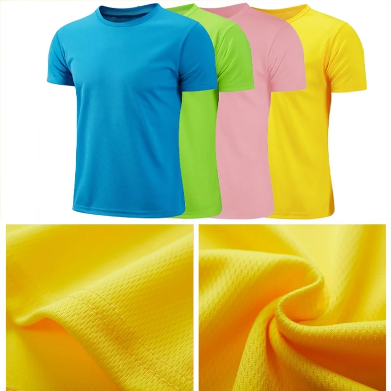 Men's Quick Dry Short Sleeve Gym Running Moisture Wicking Round Neck T-Shirt Training Exercise Gym Sport Shirt Tops Lightweight thumbnail 4
