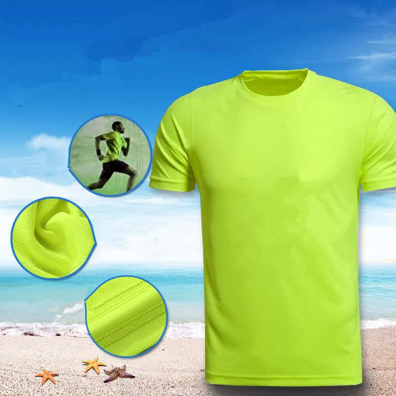 Men's Quick Dry Short Sleeve Gym Running Moisture Wicking Round Neck T-Shirt Training Exercise Gym Sport Shirt Tops Lightweight thumbnail 3