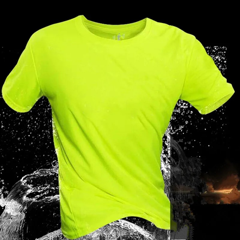 Men's Quick Dry Short Sleeve Gym Running Moisture Wicking Round Neck T-Shirt Training Exercise Gym Sport Shirt Tops Lightweight thumbnail 2
