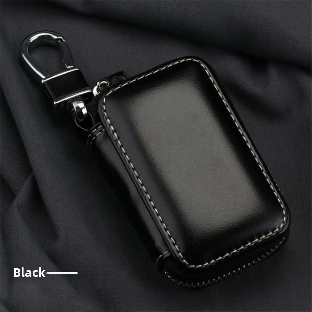 Trendy Leather Keychain Pouch Zipper Bag Key Wallets Car Key Case Cover Storage Bag Key Holder Organizer Men Women thumbnail 5