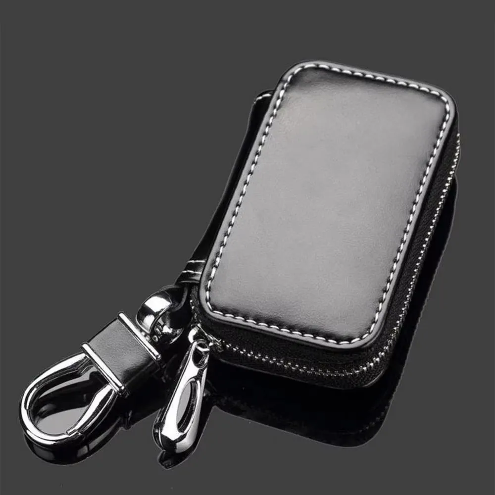 Trendy Leather Keychain Pouch Zipper Bag Key Wallets Car Key Case Cover Storage Bag Key Holder Organizer Men Women thumbnail 3