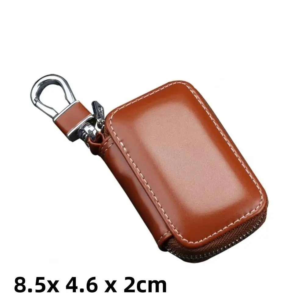 Trendy Leather Keychain Pouch Zipper Bag Key Wallets Car Key Case Cover Storage Bag Key Holder Organizer Men Women thumbnail 4