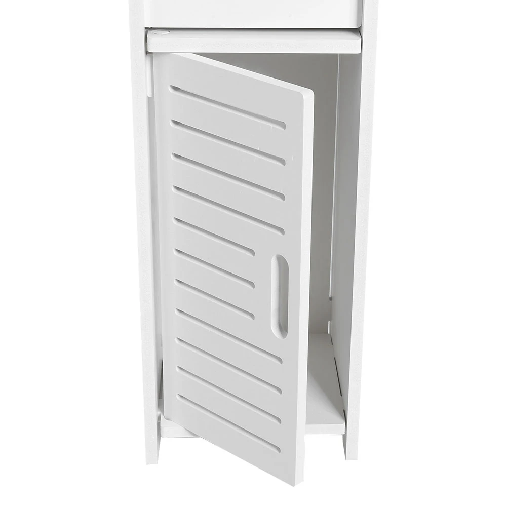 80x15.5x15CM Bathroom Storage Shelf Toilet Furniture Cabinet White Wood Cupboard Shelf Tissue Storage Rack thumbnail 6