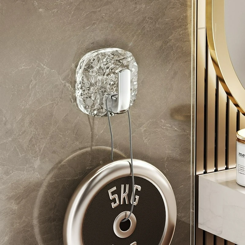 4pcs Transparent Hooks Non Punching Plastic Love Hangers Holder Self Adhesive Key Towel Multi-Purpose Hooks Storage Rack thumbnail 3