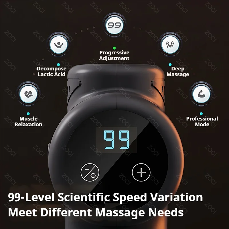 Mini 99 Speed Massage Gun Professional Electric Fascia Gun Portable Powerful Handheld Deep Tissue Muscle Vibrating Massager thumbnail 3