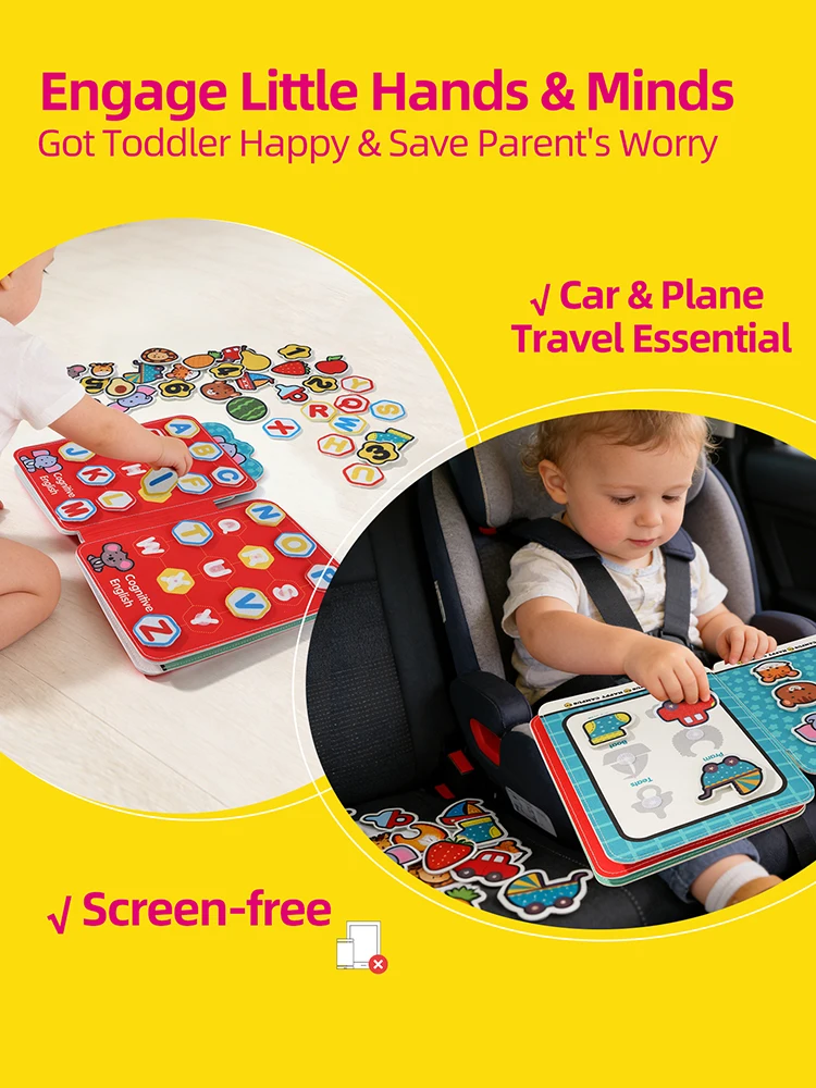 Baby Campus Quiet Book Montessori Sticker Cloth Book Early Educational Toy for Toddlers Gift Ramadan Eid Easter thumbnail 3