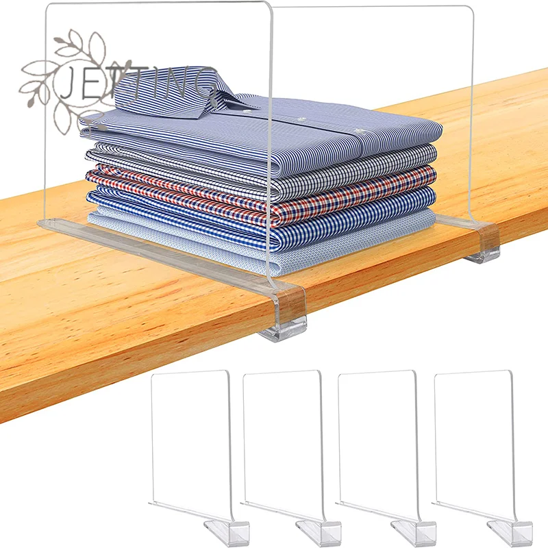 (SMTGDP11)Acrylic Divider Shelf Divider For Closet Organizer With Wooden Shelve Shelf Divider Closet Purse Separator Shelf Divid