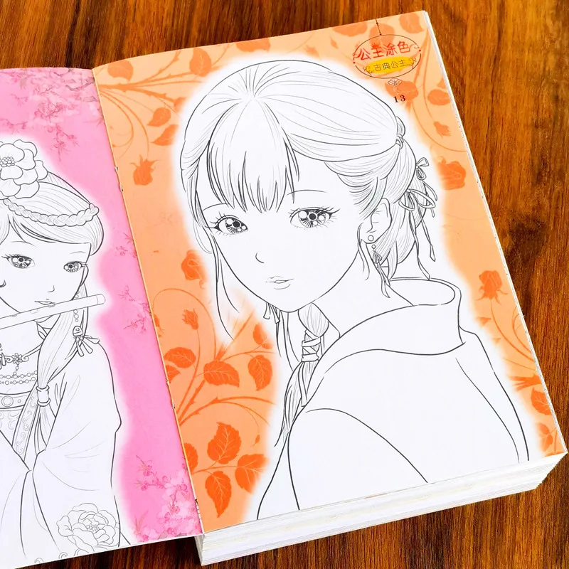 Princess Coloring Book, Children's Drawing Book, Kindergarten Drawing Book, Children's Graffiti Coloring Picture Book Set thumbnail 3