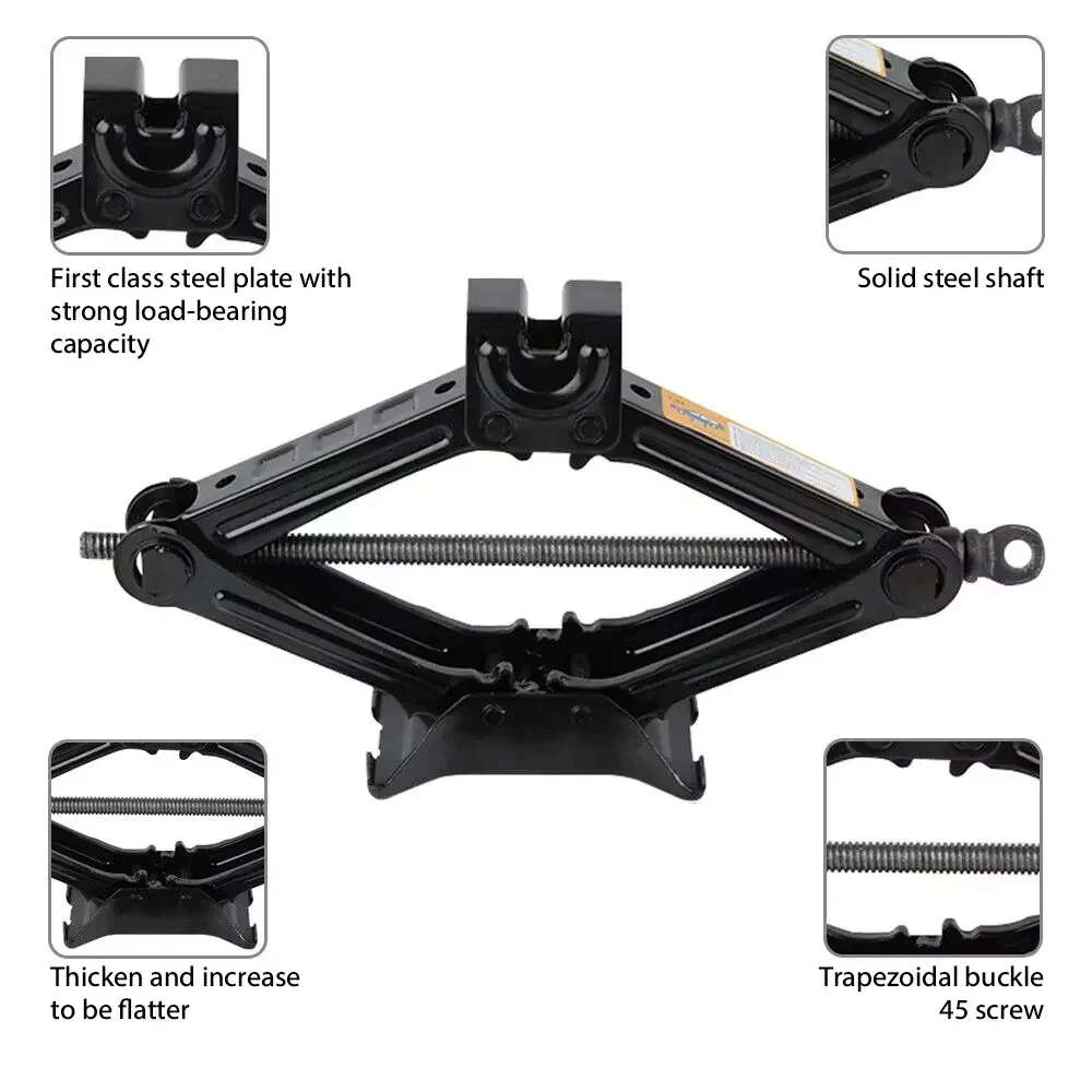 2.5T 1.5T car jacks 2 in 1 Manual Lift Jack Car Repair Tool Lifting Tool with Labor-saving Ratchet Wrench Foldable Jack for Car thumbnail 5