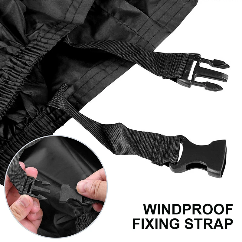 Motorcycle Cover black for Harley Davidson Waterproof Dustproof UV Protective Outdoor Rain Cover thumbnail 4