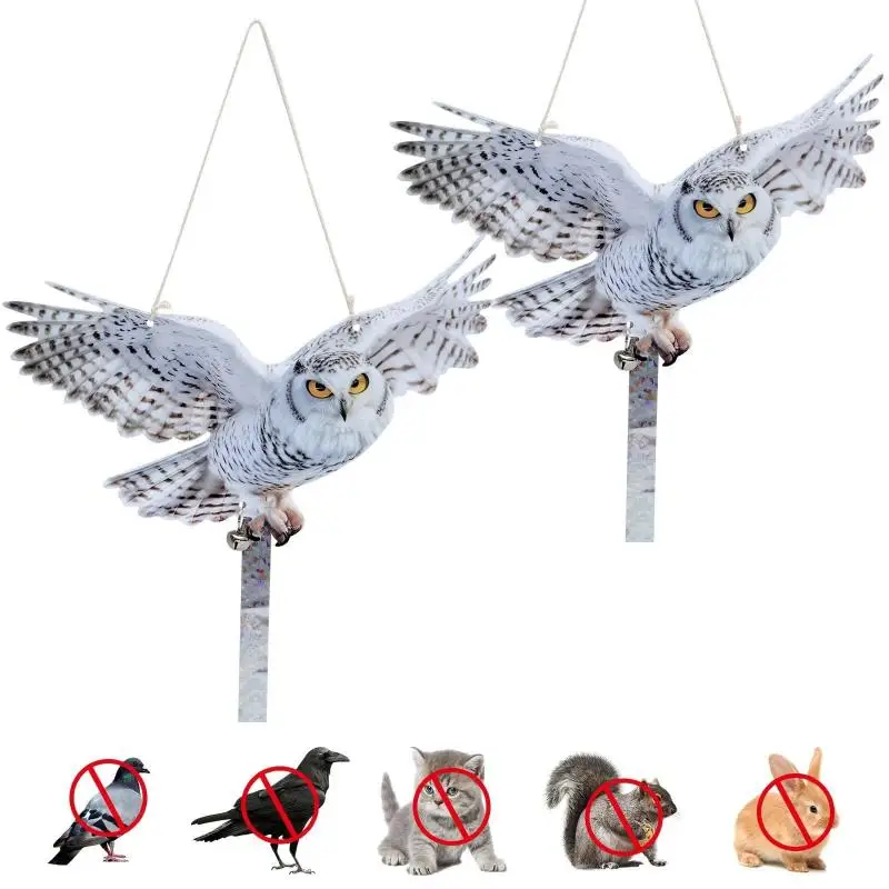 New Waterproof Bird Scarer Simulation Owl Bird Repellent Pest Control Artificial Scarecrow With Reflective
