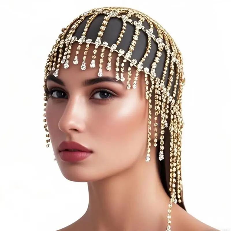 Traditional Styles Rhinestones Headpiece Stage Show Dance Accessory Comfortable Headdress Evening Event Hair Decoration thumbnail 2