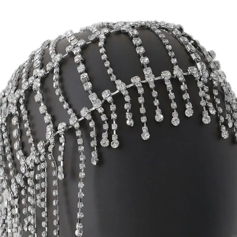 Traditional Styles Rhinestones Headpiece Stage Show Dance Accessory Comfortable Headdress Evening Event Hair Decoration thumbnail 5