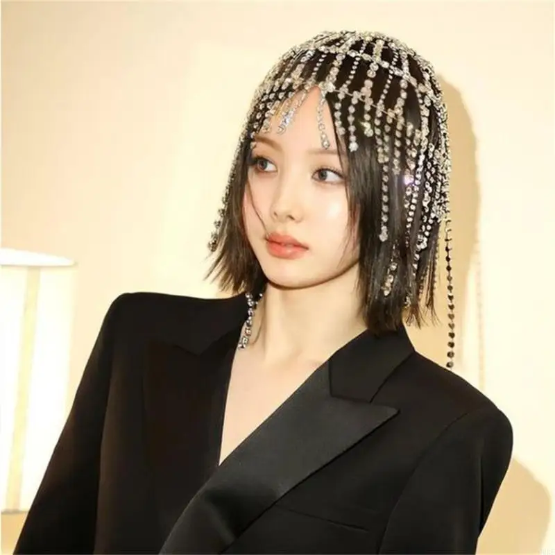 Traditional Styles Rhinestones Headpiece Stage Show Dance Accessory Comfortable Headdress Evening Event Hair Decoration thumbnail 3