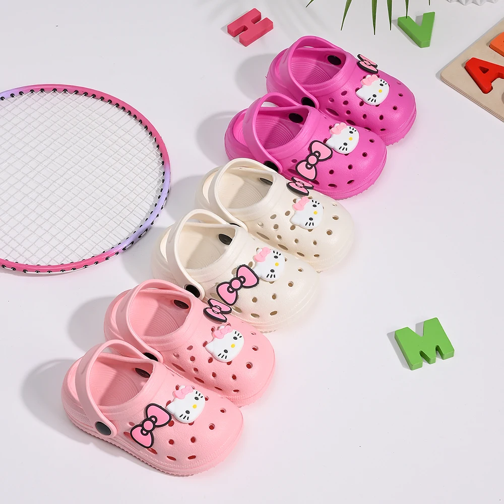 Lovely Sanrio Garden Clogs Girls Slippers Hello Kitty Pattern Summer Light Outdoor Slippers for Children Beach Pool Shoes thumbnail 2