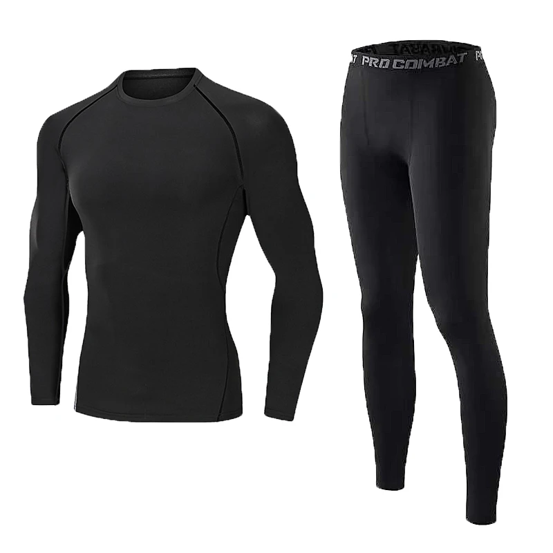 Men's thin, tight-fitting running suit for spring and summer 2026, quick-dry, breathable, long-sleeved fitness sportswear thumbnail 2