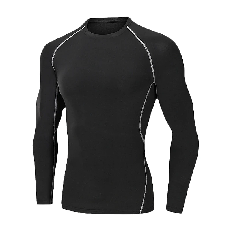 Men's thin, tight-fitting running suit for spring and summer 2026, quick-dry, breathable, long-sleeved fitness sportswear thumbnail 6