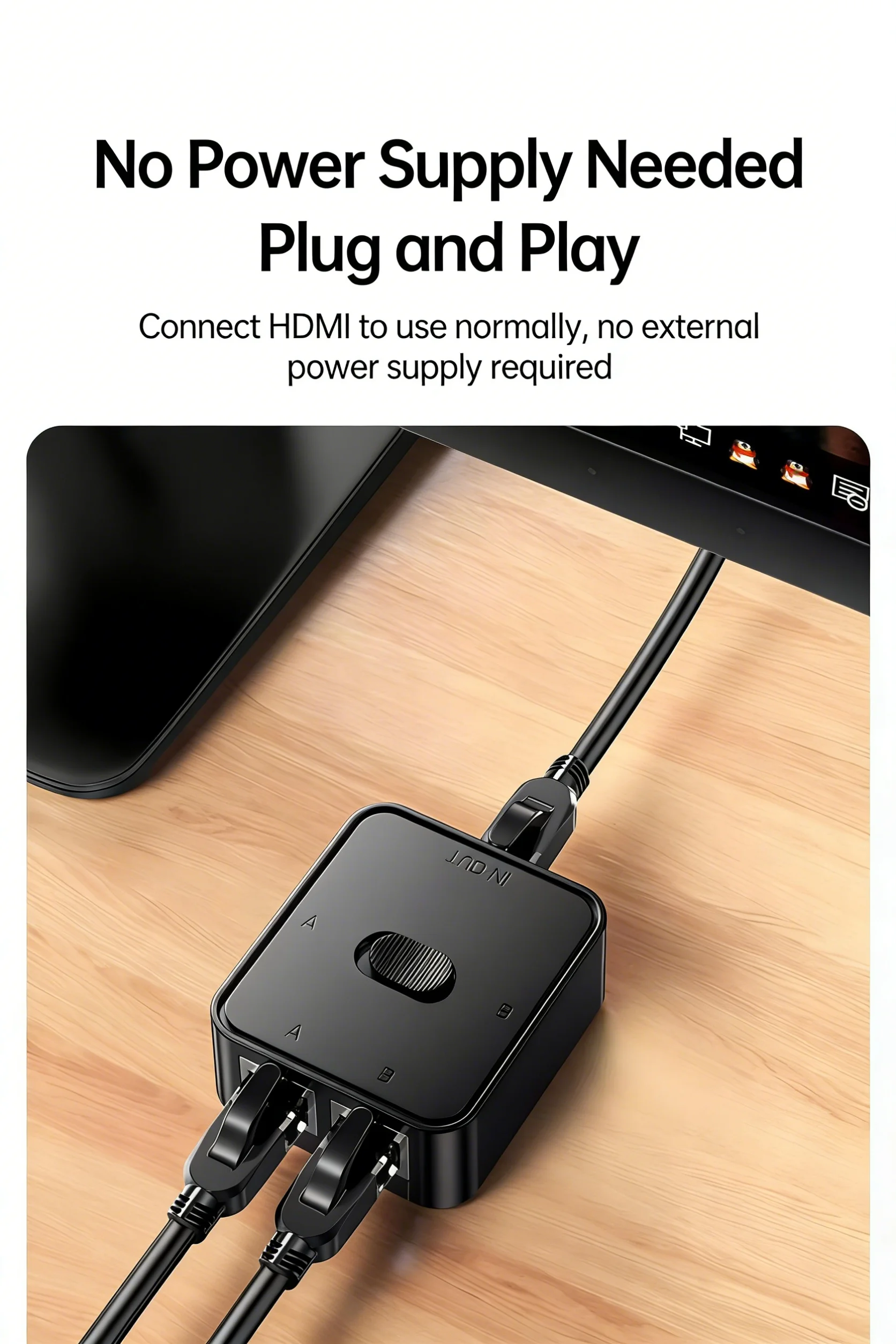 2 Port 1000Mbps Gigabit Network Switch - RJ45 Splitter Cable Extender 2 Way Power Free Adapter thumbnail 2