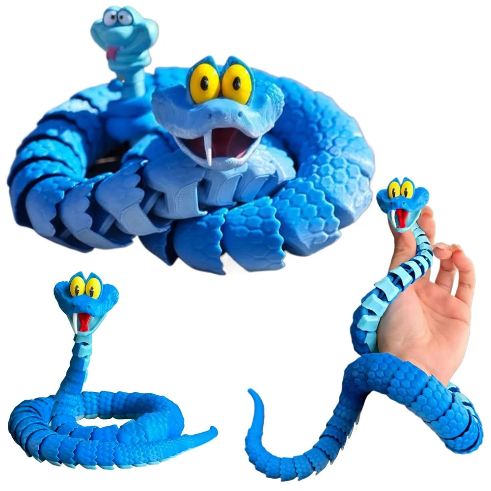 New Gary Snake: Disney Zootopia 2 Articulated Simulation Toy Snake, 3d Printed Snake Gary Model Stress Relief Toys Child Gift