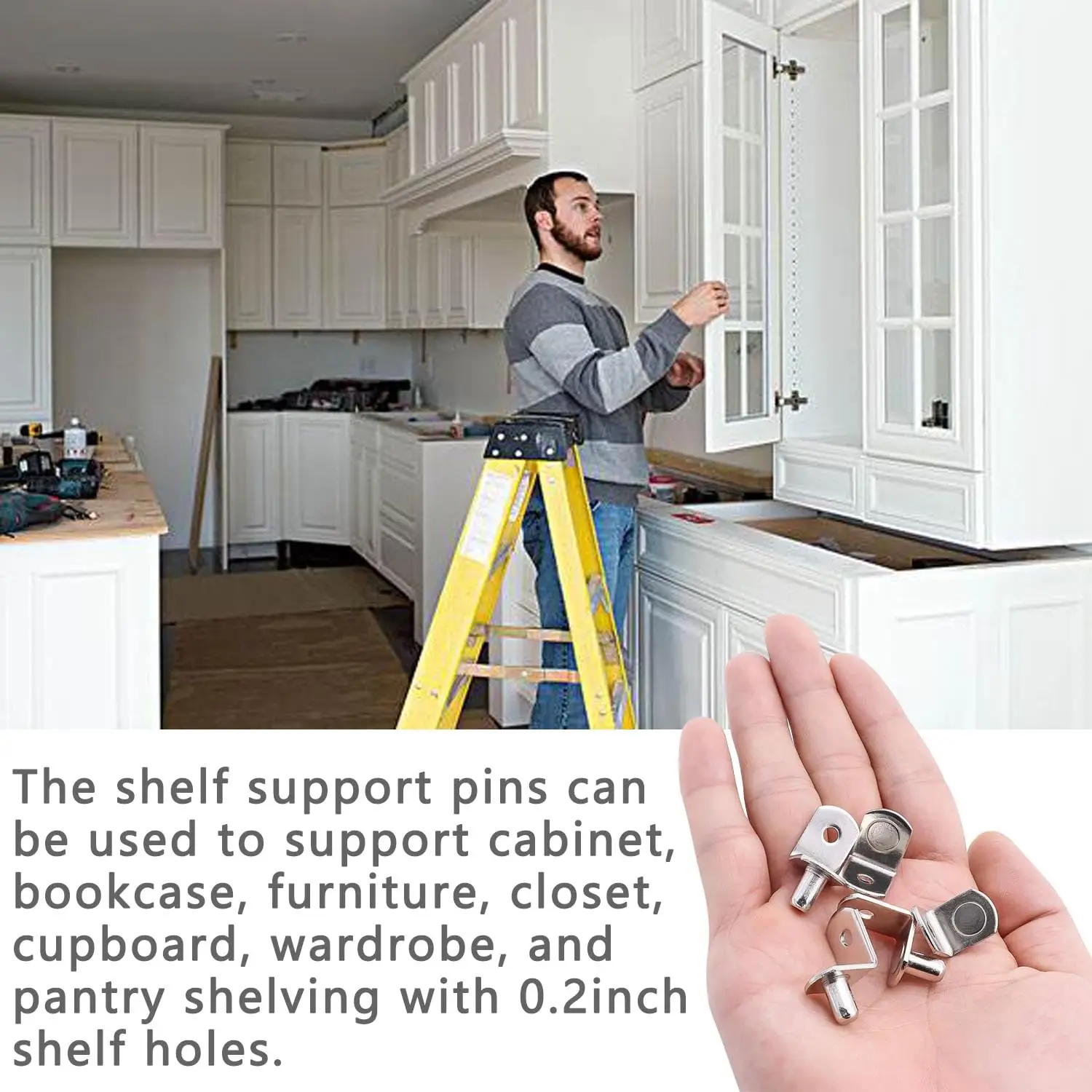 10/20Pcs Shelf Brackets Support Studs Pegs 5mm Metal Pin Shelves Seperator Furniture Shelf Wall Mount Bracket Holder For Cabinet thumbnail 5