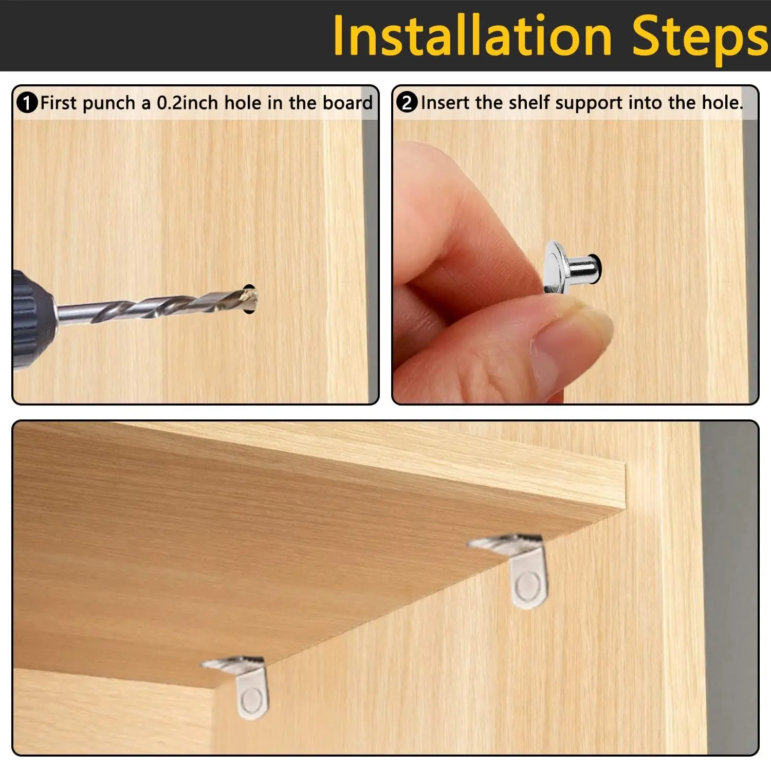 10/20Pcs Shelf Brackets Support Studs Pegs 5mm Metal Pin Shelves Seperator Furniture Shelf Wall Mount Bracket Holder For Cabinet thumbnail 4