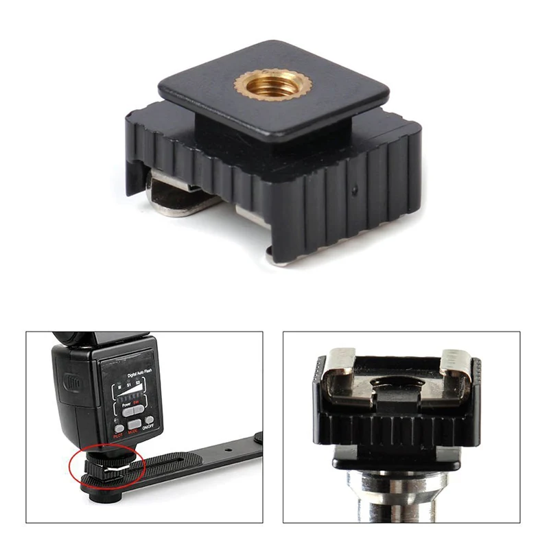NEW SALE Hot Shoe Adapter Mount to 1/4 Screw Thread For Flash Tripod Studio Accessories thumbnail 4