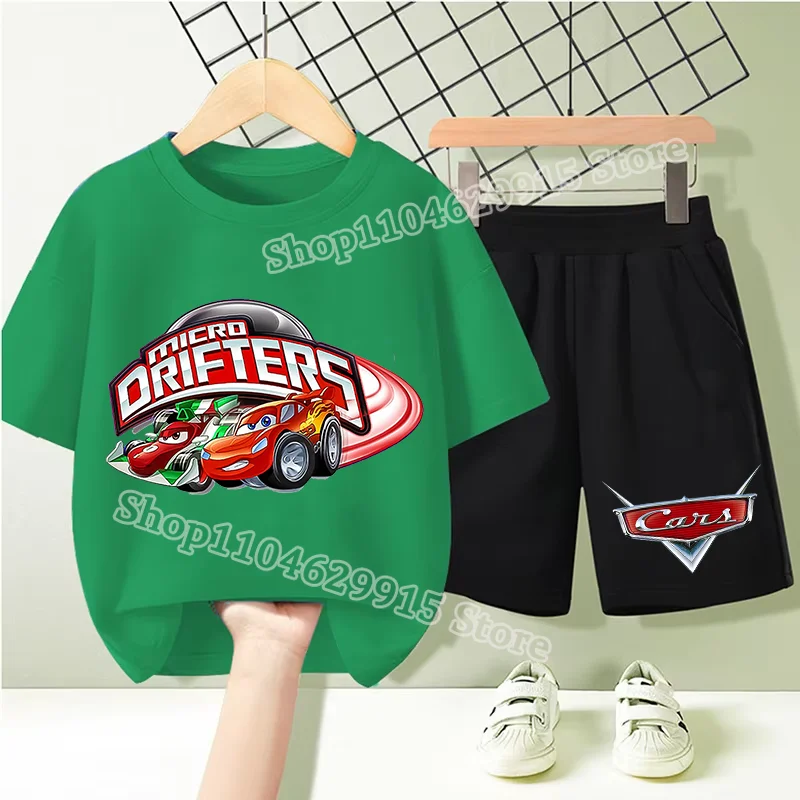 New Lightning McQueen Suits Baby Boys Summer Cotton Tops Pants Set Kawaii Cartoon Pajamas Sets Home Leisure Clothes Gift 2026 thumbnail 5