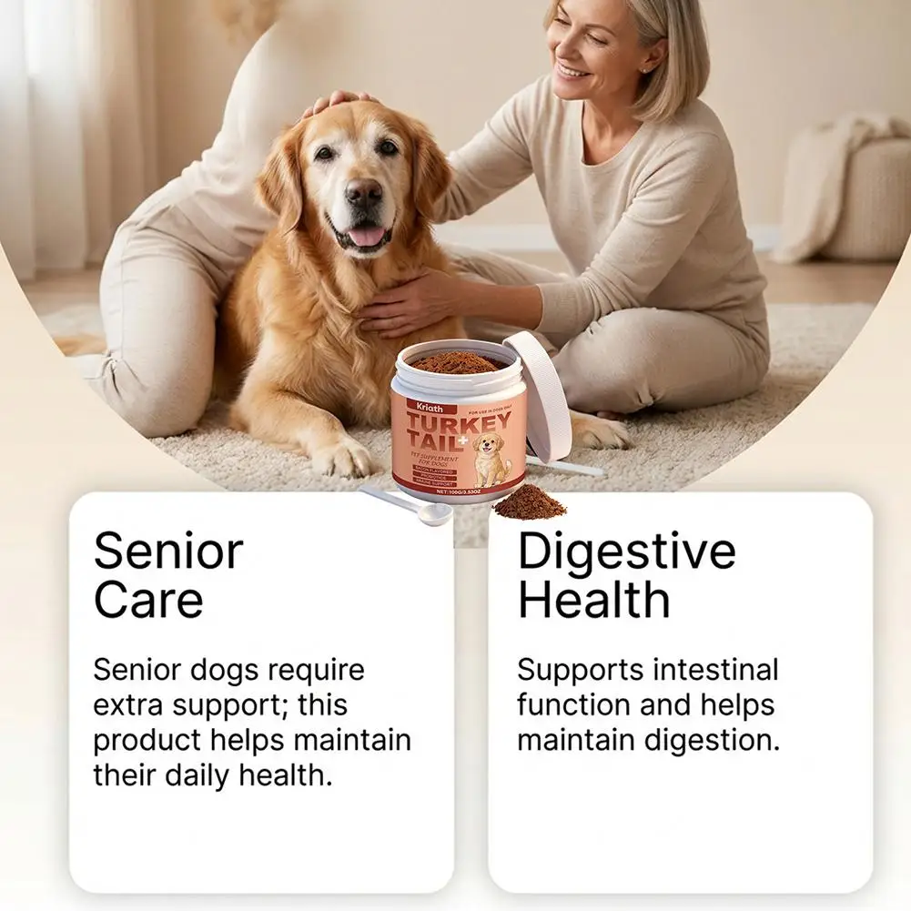 100g Dog Immune Support Supplement – Daily Immunity Defense, Promotes Healthy Immune System Function for Breeds, Easy-Mix Powder thumbnail 2