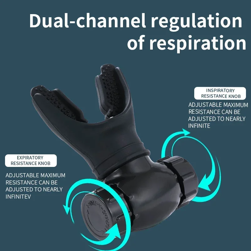 Silicone Breathing Fitness Exercise Equipment Portable Throat Adjustable Resistance Breathing Exercise Device thumbnail 5