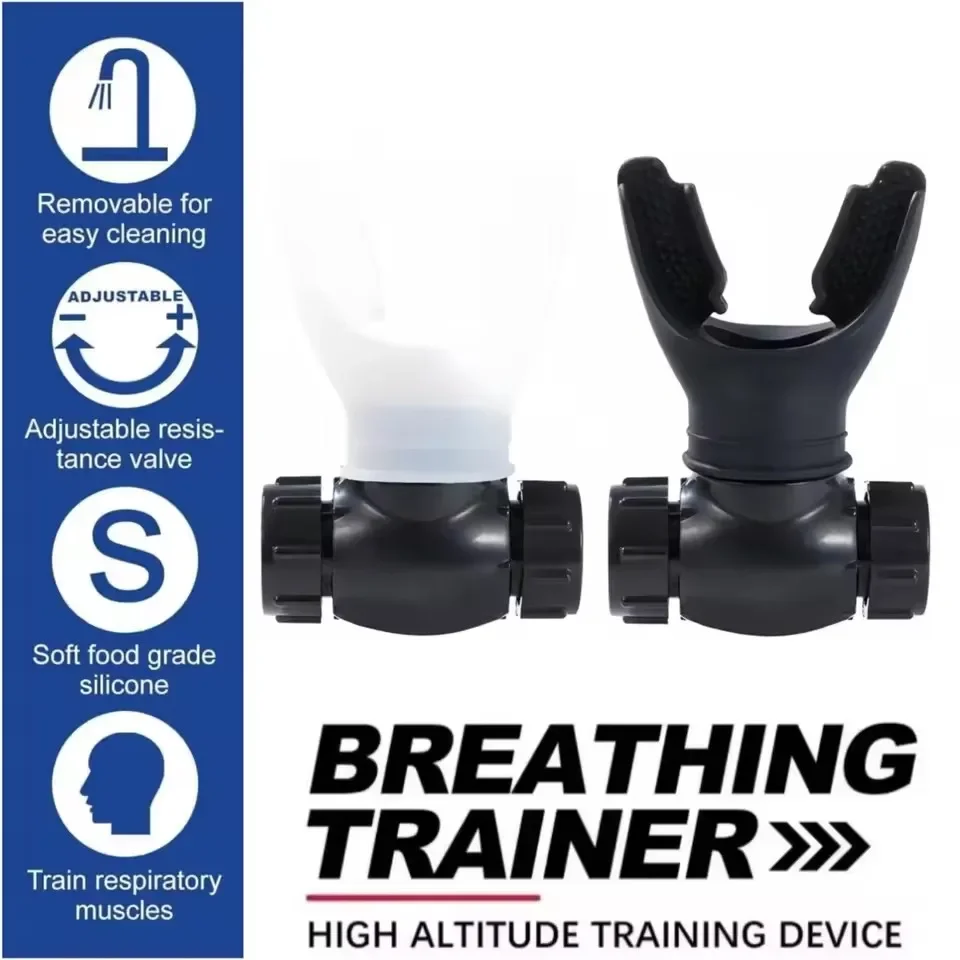 Silicone Breathing Fitness Exercise Equipment Portable Throat Adjustable Resistance Breathing Exercise Device thumbnail 3