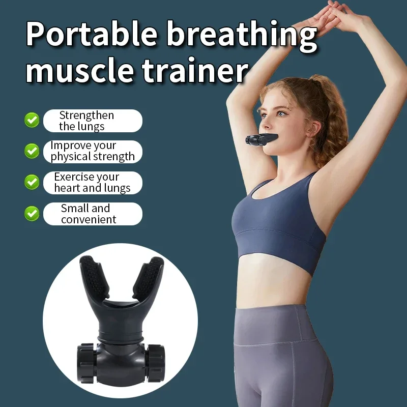 Silicone Breathing Fitness Exercise Equipment Portable Throat Adjustable Resistance Breathing Exercise Device thumbnail 2
