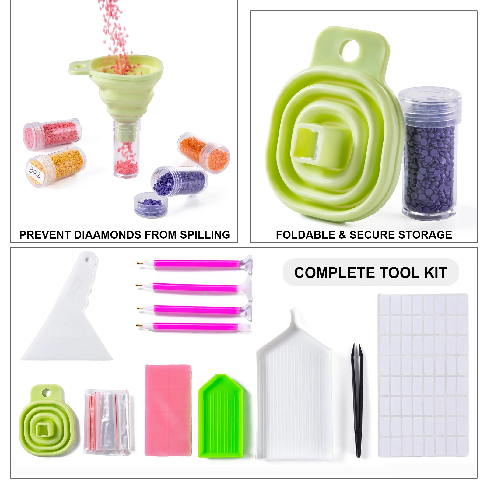 240/30/60/120 Slots Diamond Art Storage Container with Accessories and Tools, Portable Bead Storage Boxes for Diamond Painting thumbnail 5