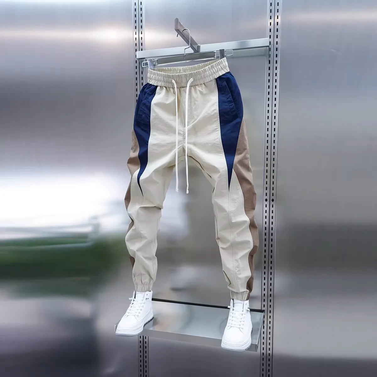 2026 Spring Men's Pants Korean Fashion Men Clothing Sweatpants and Joggers Pants Casual Streetwear Male Trousers Elastic Waist thumbnail 3