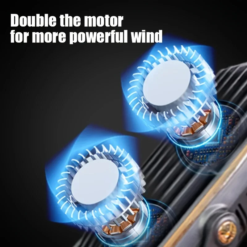 1 Portable Air Conditioning Fan, Large Battery Dual Motor Household Small Air Cooler, 5-speed 720 ° Surround Air Cooling Fan thumbnail 4