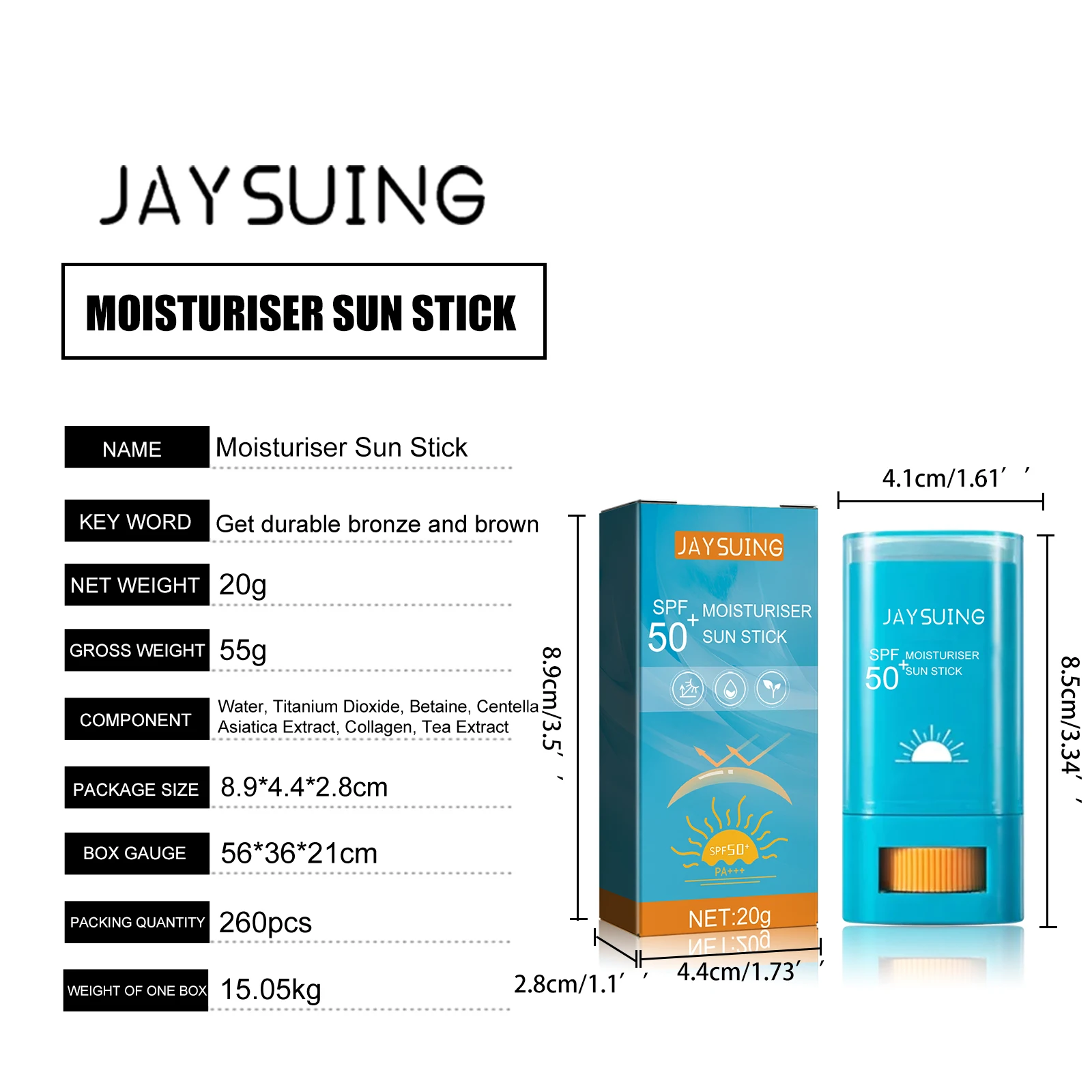 50+ Sun Protective Sunproof Cream Stick Anti Oxidant Sun Block Isolation cream Lightweight Korea for All Skin Type Cosmetics thumbnail 6