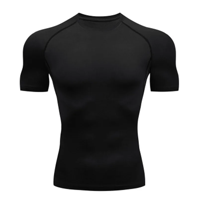 Quick drying Running T Shirt Basketball compression shirt men Quick Dry Top Black Bodybuilding Muscle Shirt Workout Gym thumbnail 5