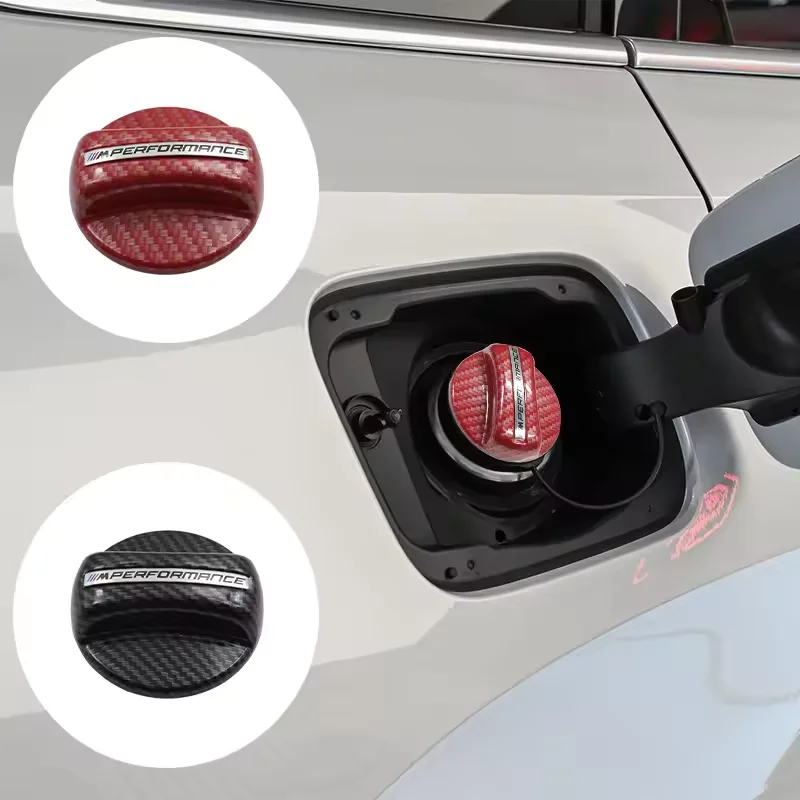 For BMW Performance E46 E90 E60 F20 X1 F10 F30 X3 E70 E39 ornaments Carbon Fiber Fuel Tank Gas oil Cap Cover thumbnail 5