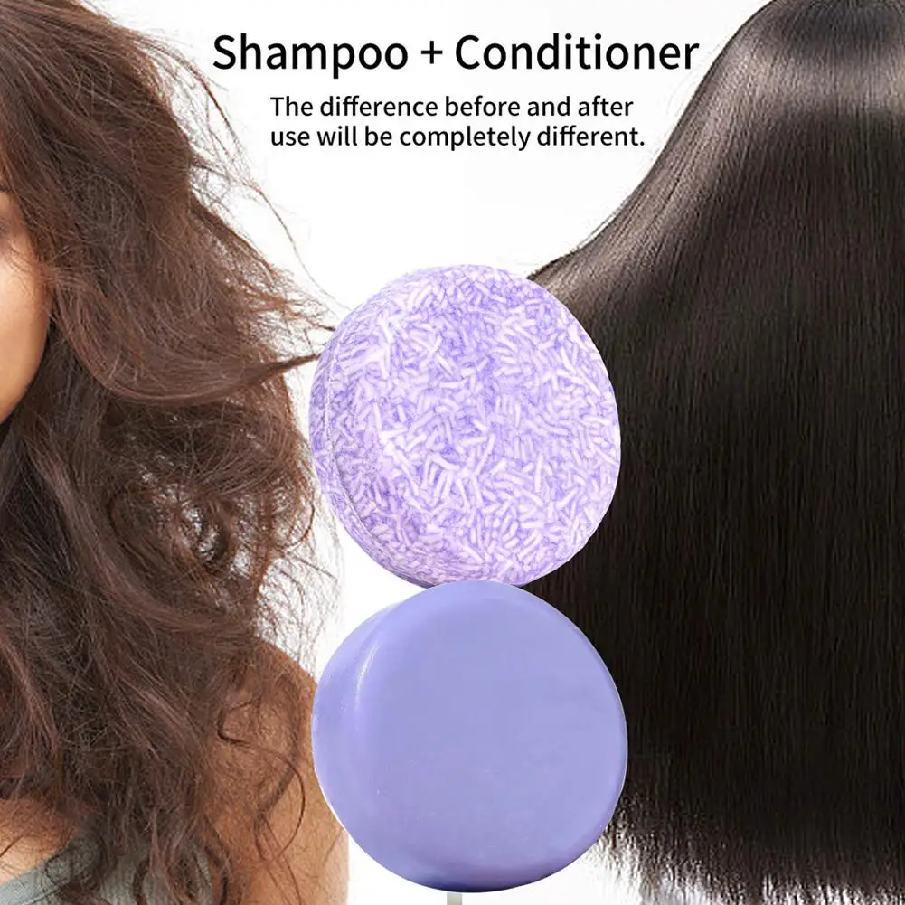 Blueberry Shampoo & Conditioner Bundle Bar for Hair Thinning Frizz, Blueberry Solid Shampoo & Conditioner Strengthen Hair Care thumbnail 3