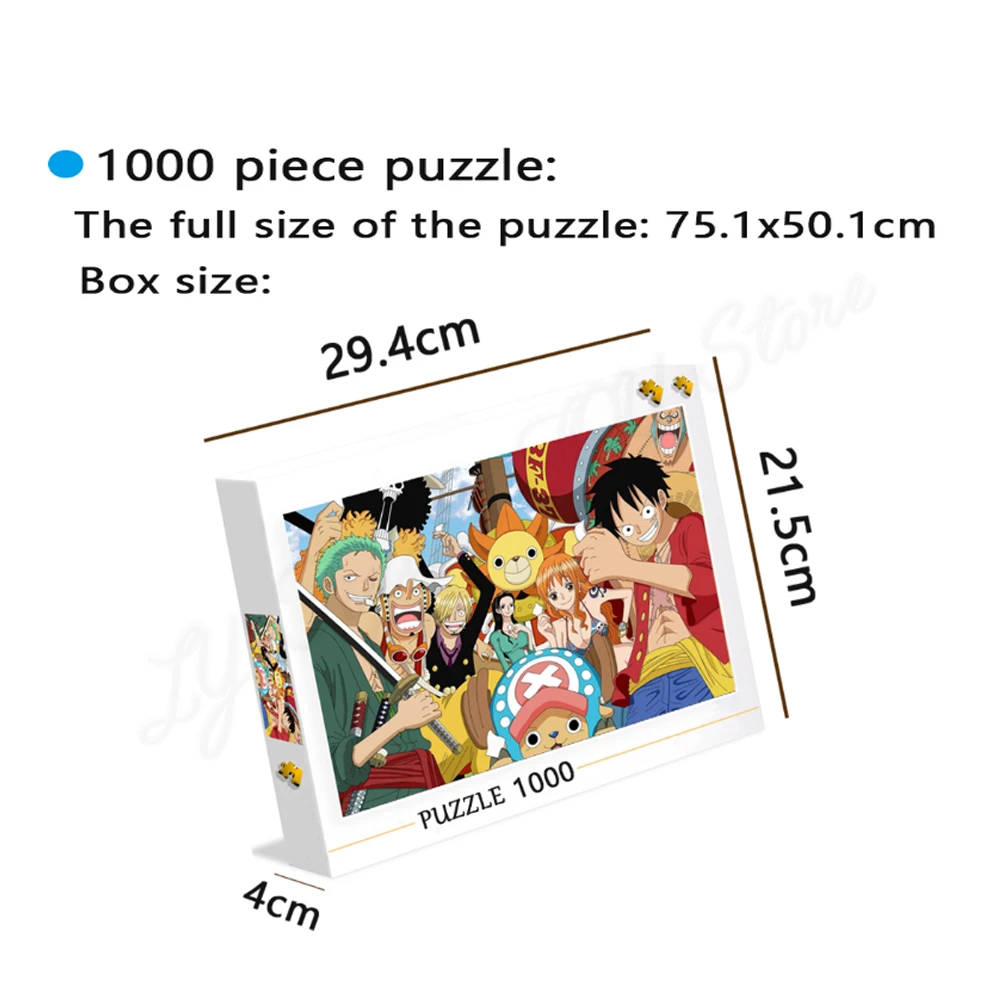 Jigsaw Puzzle One Piece Luffy 1000 Pieces Puzzle Game Assembling Puzzles for Adults Puzzle Toys Kids Children Home Games Toys thumbnail 5