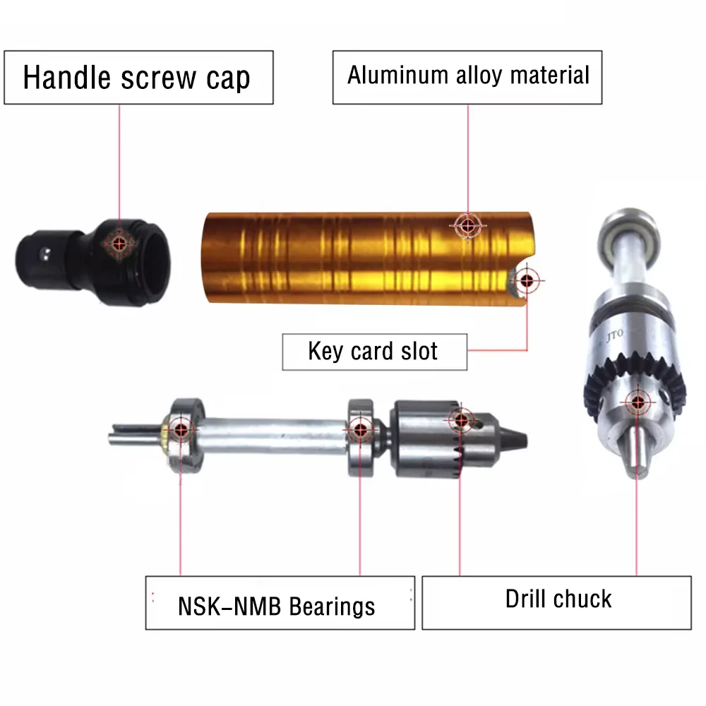 4/6mm Jewelry Engraver Tool Rotary Grinder with Steel Handpiece Chuck for Multifunctional Metal Carving Grinding DIY Craft thumbnail 3