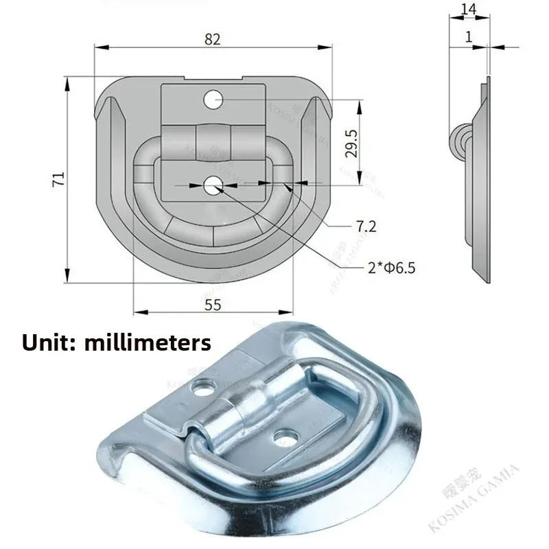 Motorcycle Floor Wall Ground Anchor Motorbike Lock Point Steel Ring Moto Security Anchor Bike Scooter Security Parking Lock thumbnail 3