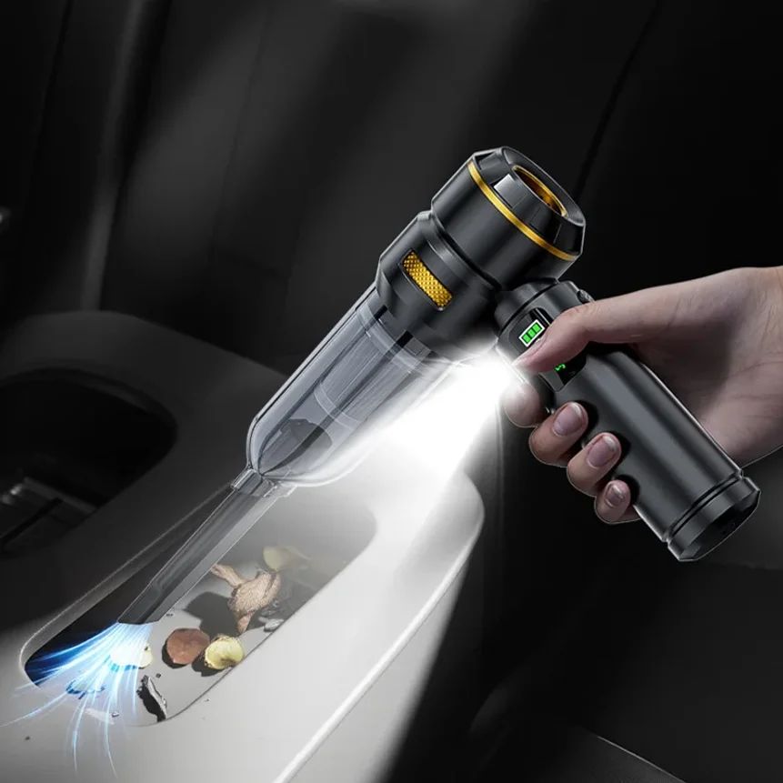 Car Vacuum LEDlamp Cleaner Powerful Mini 98000PA Cordless Portable Vacuum Cleaner for Home Appliance Handheld Blower Car Cleaner thumbnail 2