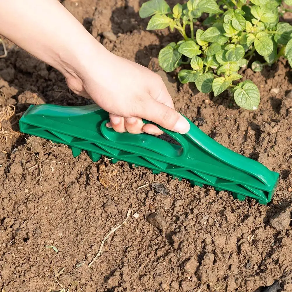 12-Holes Handheld Seeder Tool Garden Planting Template With Hole Dibber Efficient Soil Digger For Vegetable Flower Seeding thumbnail 4