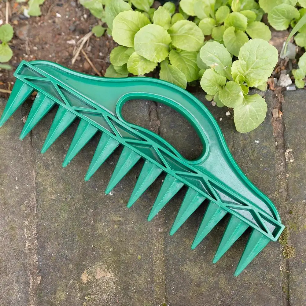 12-Holes Handheld Seeder Tool Garden Planting Template With Hole Dibber Efficient Soil Digger For Vegetable Flower Seeding thumbnail 3