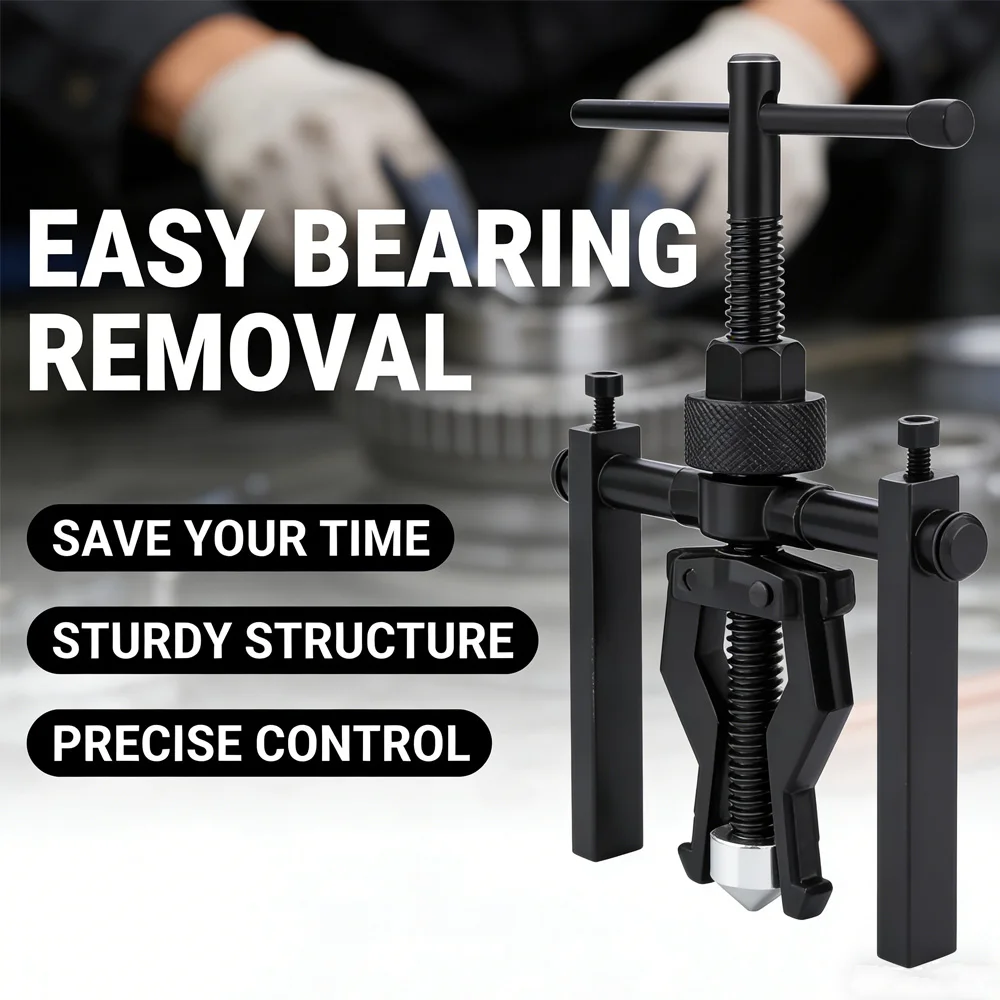 Bearing Puller Tool Three-claw Puller Car Repair Tool Labor-saving Car Separation Extractor Inner Bearing Puller Gear for Car thumbnail 4