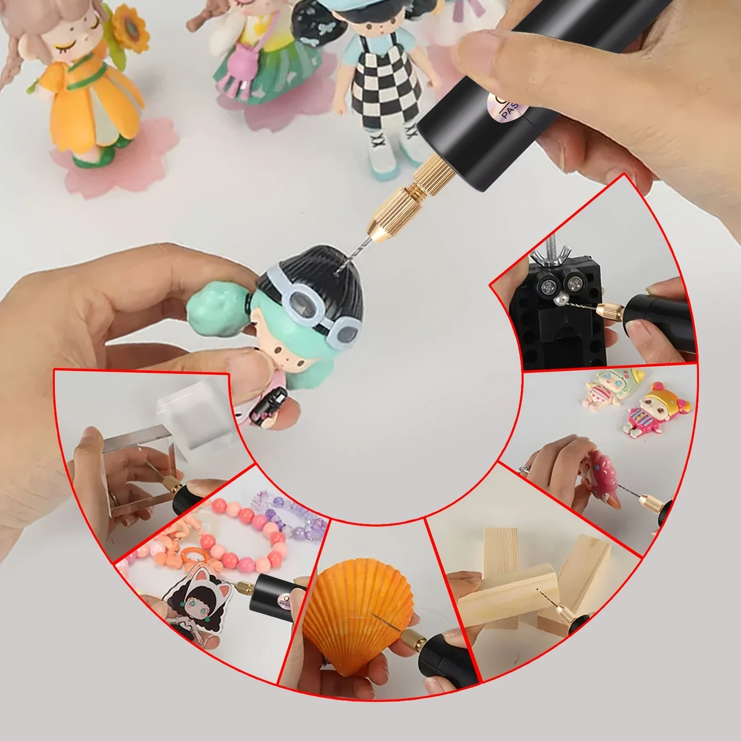Mini Electric Drill USB Rechargeable for Resin Jewelry Wood Craft Engraving Pen Tool DIY Handheld Rotary Kit thumbnail 4