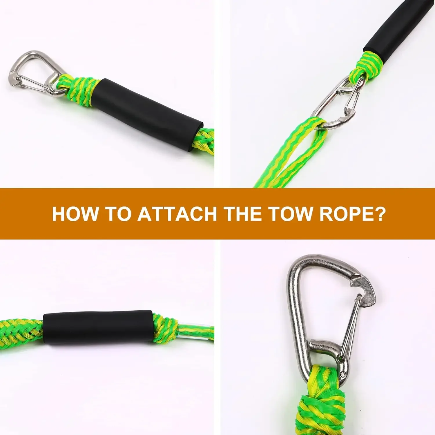Boat Bungee Dock Lines Cords Docking Rope For Kayak Watercraft SeaDoos Jet Ski Pontoon Canoe Power Boat Mooring Rope Accessories thumbnail 4
