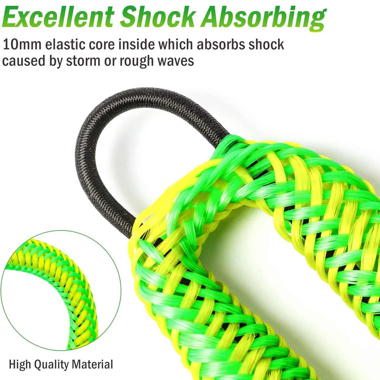 Boat Bungee Dock Lines Cords Docking Rope For Kayak Watercraft SeaDoos Jet Ski Pontoon Canoe Power Boat Mooring Rope Accessories thumbnail 2