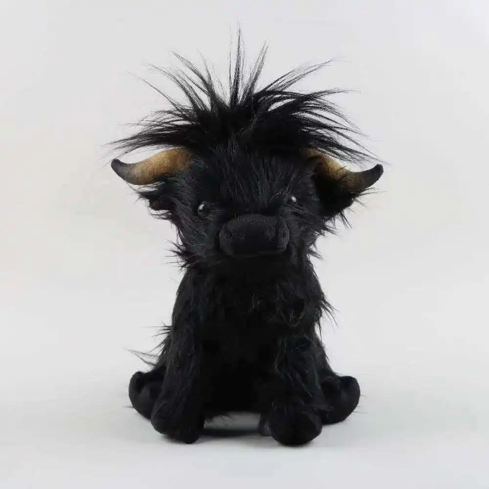 Highland Cow Plush Toy Funny Joy Realistic Stuffed Animal with Long Fluffy Hair Soft Cuddly for Kids Children & Boys Gift thumbnail 2